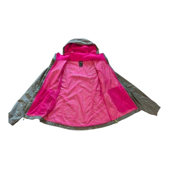 The North Face Women's Resolve Rain Jacket/Parka, Green & Pink - Picture 13 of 14